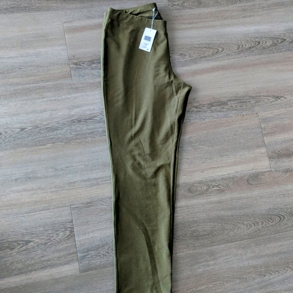 NWT Eileen Fisher Slim Ankle Pants (XS - Olive) - Picture 3 of 4